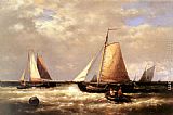 Abraham Hulk Snr Return of the Fishing Fleet painting